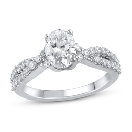 Lab-Grown Diamond Engagement Ring 2 ct tw Oval 14K White Gold