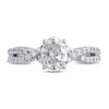 Thumbnail Image 3 of Lab-Grown Diamond Engagement Ring 2 ct tw Oval 14K White Gold