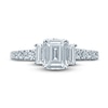 Thumbnail Image 2 of Pnina Tornai Deco Love Diamond Engagement Ring 1-3/4 ct tw Emerald/Round/ Baguette 14K White Gold