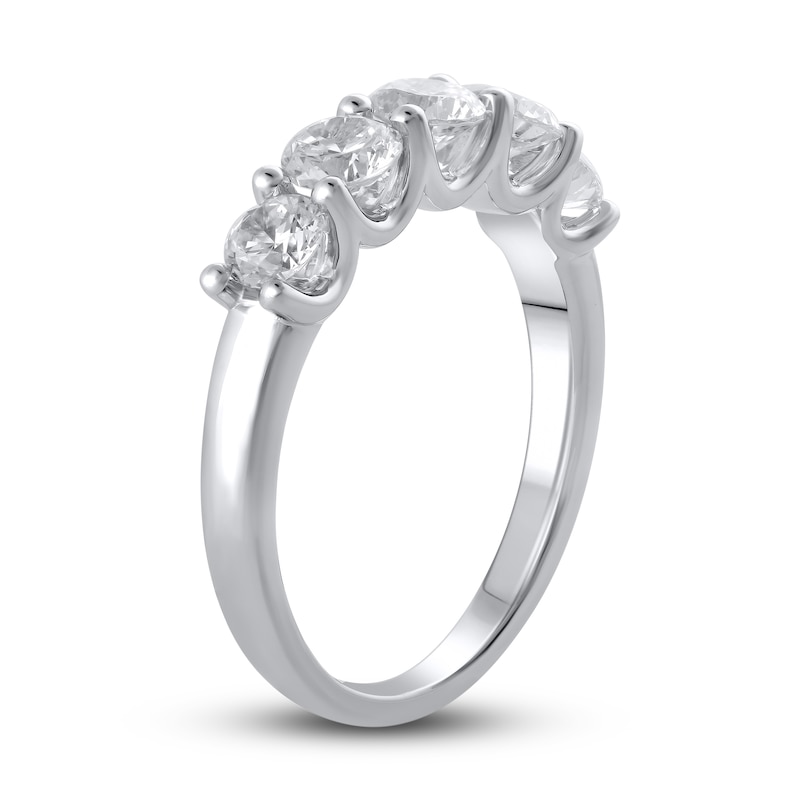 Main Image 2 of Lab-Grown Diamond Wedding Band 1-1/2 ct tw Round 14K White Gold