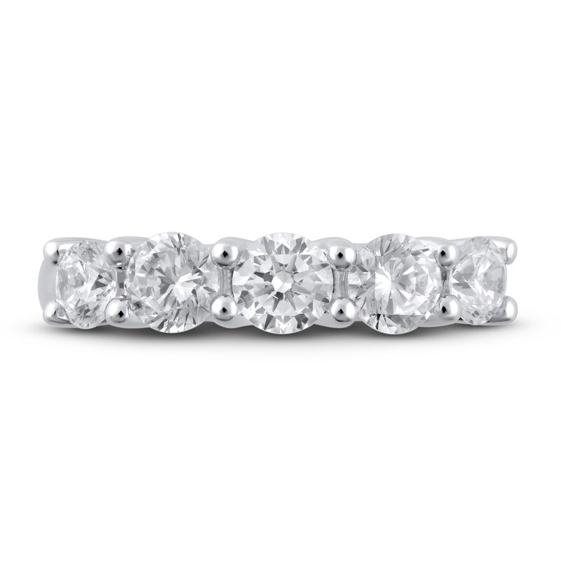 Main Image 3 of Lab-Grown Diamond Wedding Band 1-1/2 ct tw Round 14K White Gold