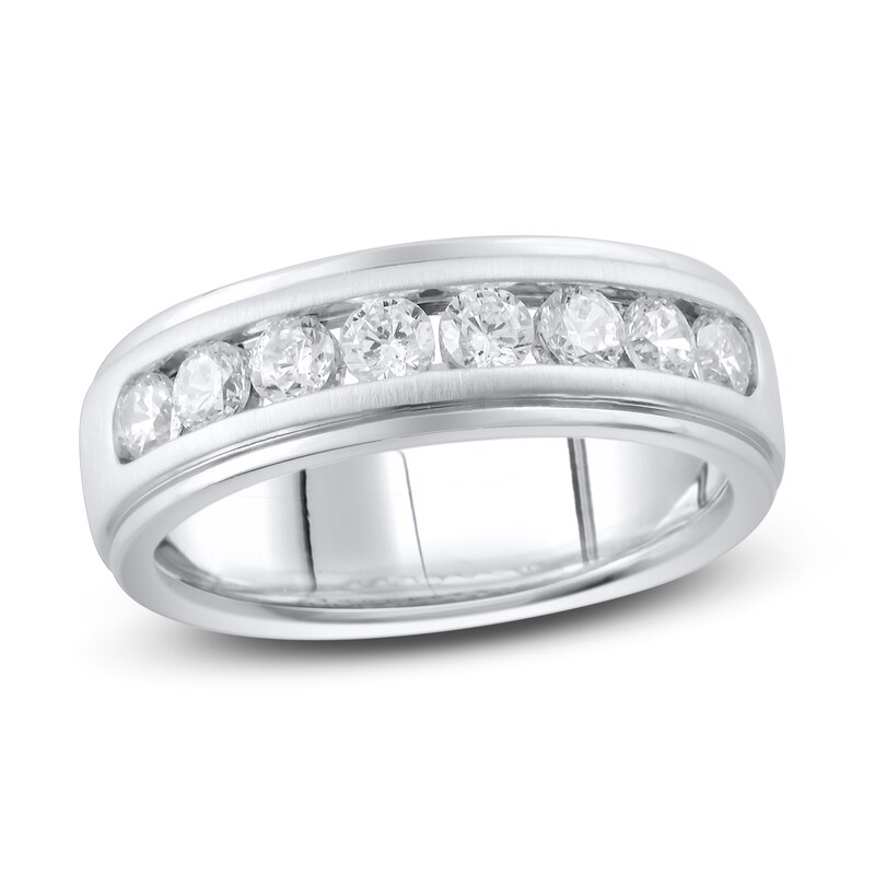 Main Image 1 of Lab-Grown Diamond Ring 1 ct tw Round 10K White Gold