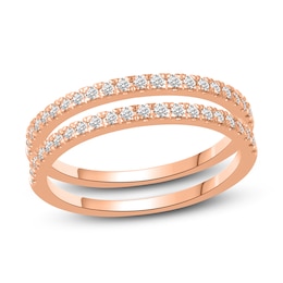 Diamond Double Wedding Band Set 1/4 ct tw 14K Rose Gold