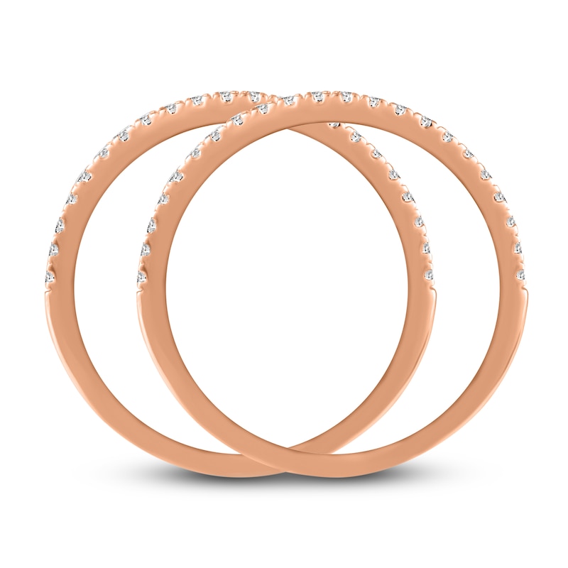 Main Image 4 of Diamond Double Wedding Band Set 1/4 ct tw 14K Rose Gold