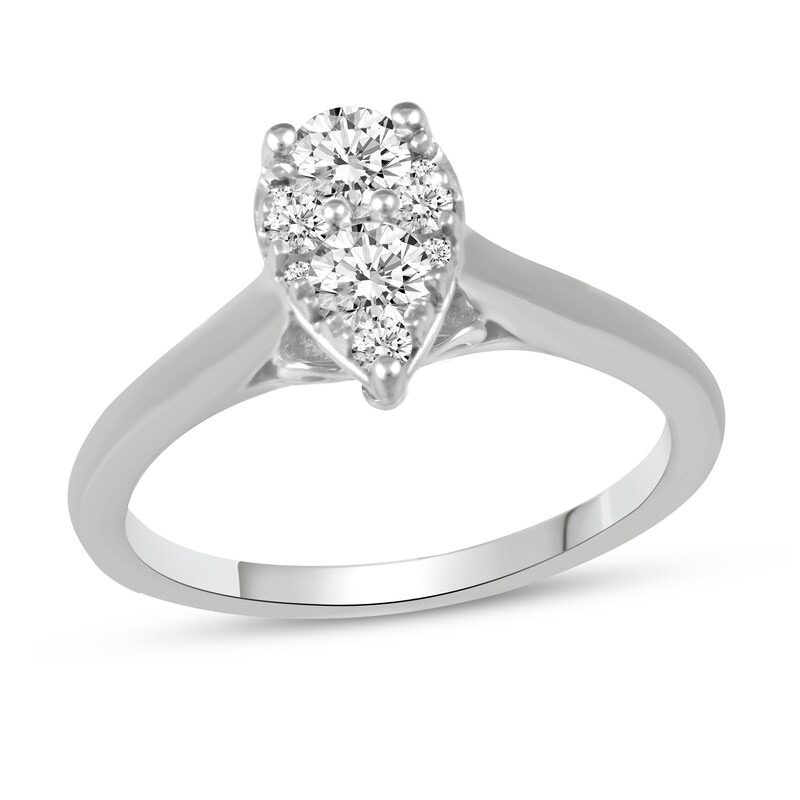 Main Image 1 of Diamond Engagement Ring 1/2 ct tw Round 14K White Gold