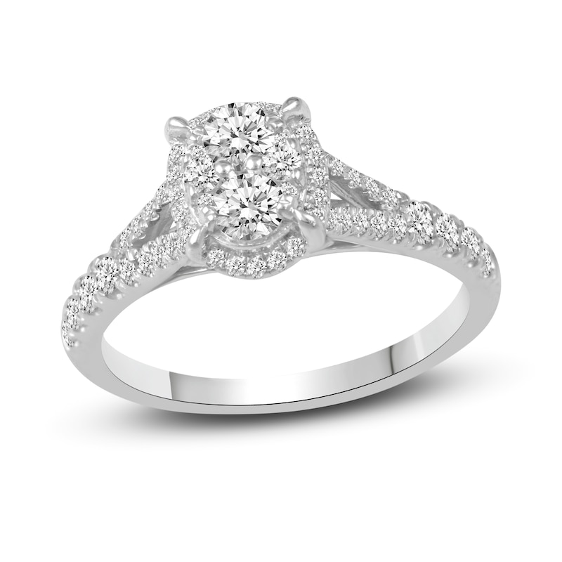 Main Image 1 of Diamond Engagement Ring 3/4 ct tw Round 14K White Gold