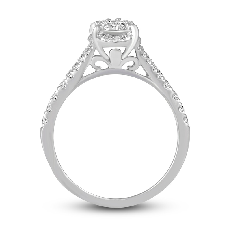 Main Image 3 of Diamond Engagement Ring 3/4 ct tw Round 14K White Gold