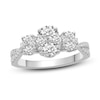 Thumbnail Image 1 of Diamond 3-Stone Engagement Ring 1 ct tw Round 14K White Gold