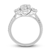 Thumbnail Image 3 of Diamond 3-Stone Engagement Ring 1 ct tw Round 14K White Gold