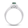 Thumbnail Image 2 of Natural Emerald Engagement Ring 1/4 ct tw Diamonds 14K White Gold