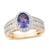 Thumbnail Image 1 of Natural Tanzanite Engagement Ring 1/2 ct tw Diamonds 14K Yellow Gold