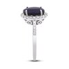 Thumbnail Image 2 of Natural Blue Opal Engagement Ring 1/3 ct tw Diamonds 14K White Gold