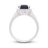 Thumbnail Image 3 of Natural Blue Opal Engagement Ring 1/3 ct tw Diamonds 14K White Gold