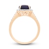 Thumbnail Image 3 of Natural Blue Opal Engagement Ring 1/3 ct tw Diamonds 14K Yellow Gold