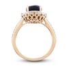 Thumbnail Image 3 of Natural Blue Opal Engagement Ring 1/3 ct tw Diamonds 14K Yellow Gold