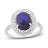 Thumbnail Image 1 of Natural Opal Engagement Ring 1/2 ct tw Diamonds 14K White Gold