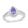 Thumbnail Image 0 of Natural Tanzanite Engagement Ring 1/4 ct tw Diamonds 14K White Gold