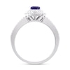 Thumbnail Image 2 of Natural Tanzanite Engagement Ring 1/4 ct tw Diamonds 14K White Gold