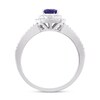 Thumbnail Image 3 of Natural Tanzanite Engagement Ring 1/4 ct tw Diamonds 14K White Gold