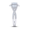 Thumbnail Image 1 of Diamond 3-Stone Engagement Ring 2 ct tw Emerald/Round 14K White Gold