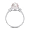 Thumbnail Image 4 of Freshwater Cultured Pearl Engagement Ring 1/8 ct tw Diamonds 10K White Gold