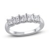 Thumbnail Image 1 of Lab-Created Diamond Wedding Band 1-1/2 ct tw Princess 14K White Gold