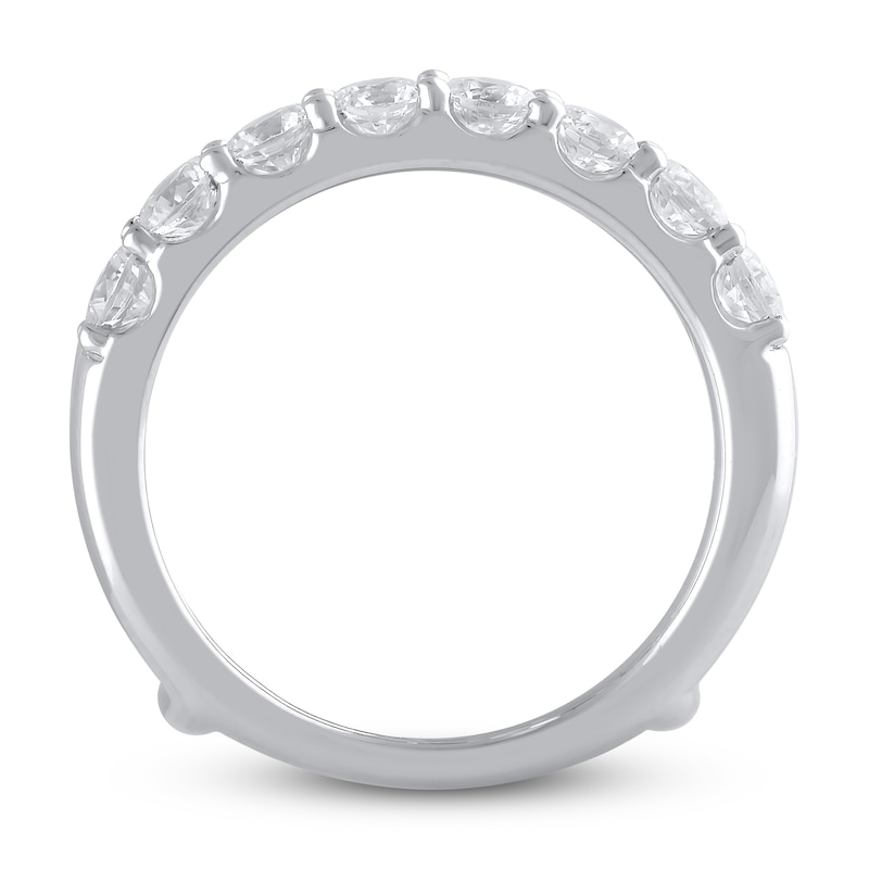 Lab-Created Diamond Enhancer Ring 2 ct tw Round 14K White Gold