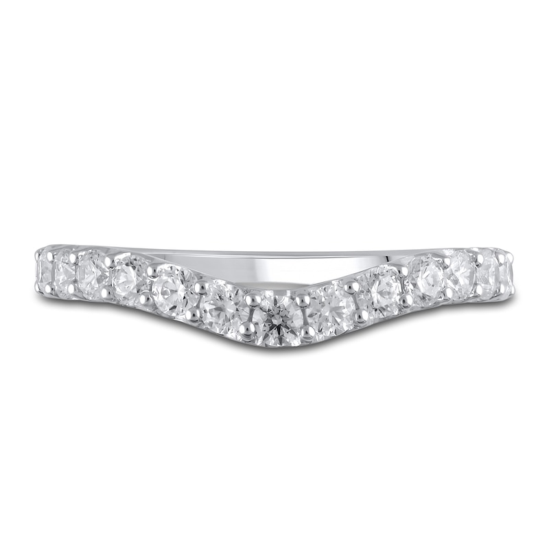 Main Image 1 of Lab-Grown Diamond Wedding Band 5/8 ct tw Round 14K White Gold