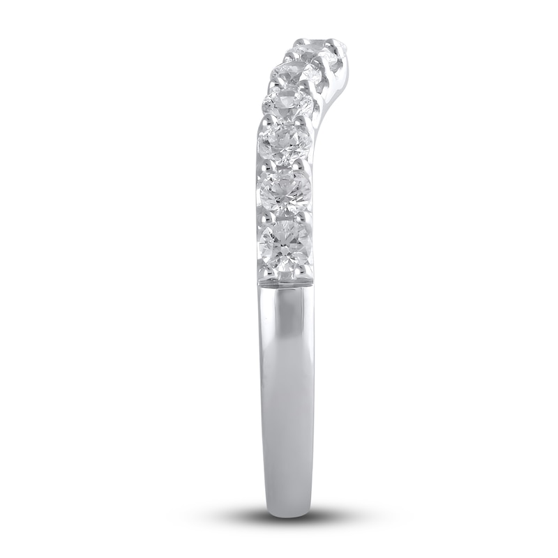 Main Image 3 of Lab-Grown Diamond Wedding Band 5/8 ct tw Round 14K White Gold