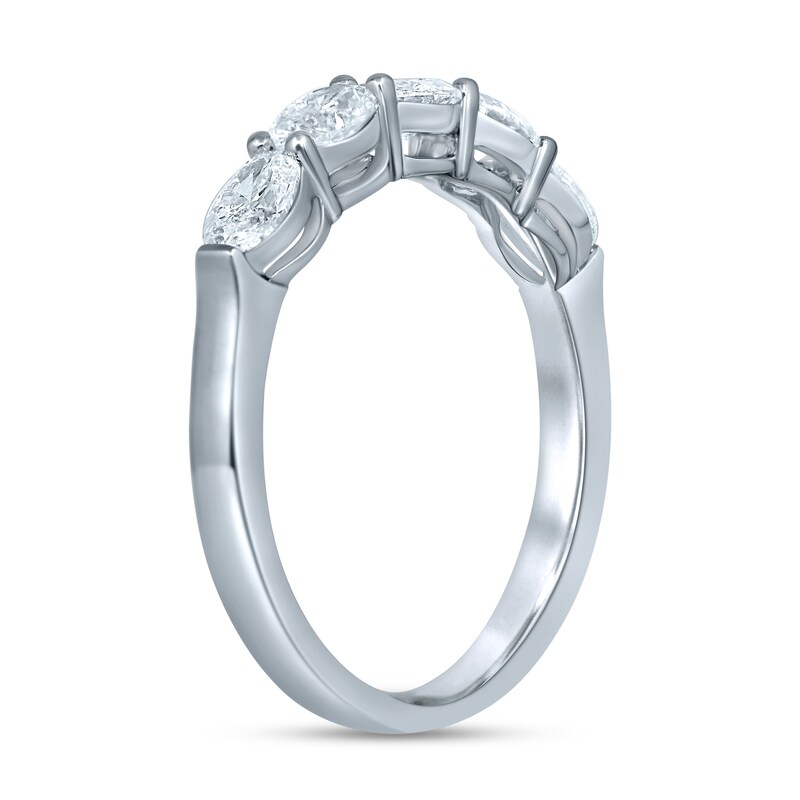 Main Image 2 of Diamond Anniversary Ring 1 ct tw Oval 14K White Gold