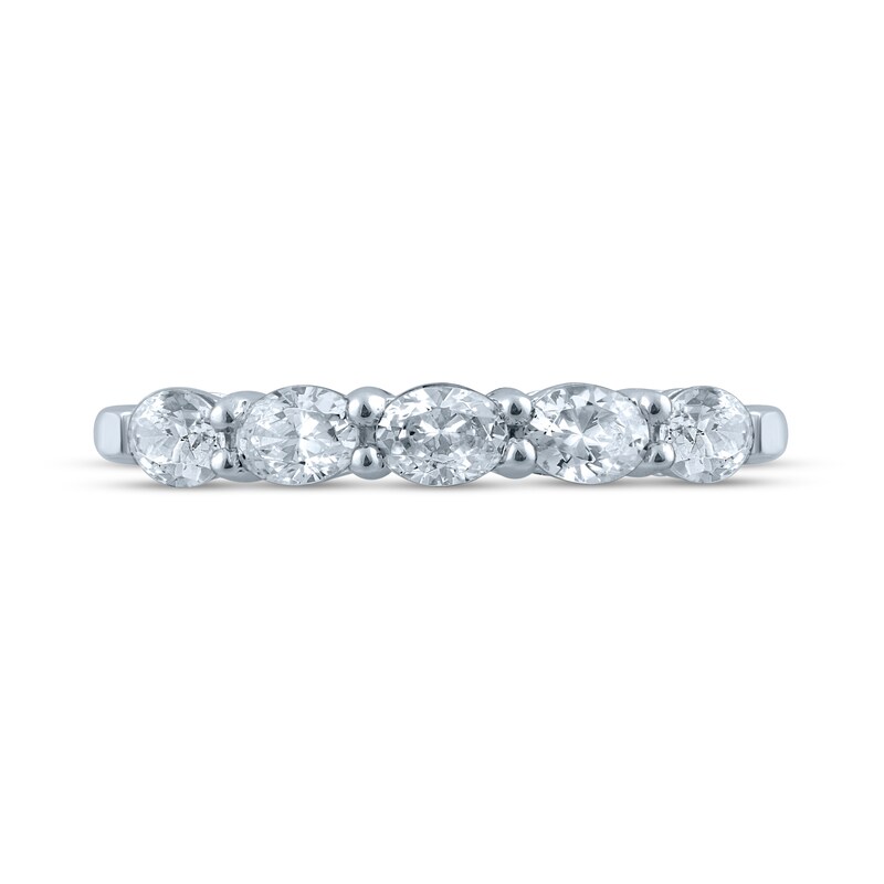 Main Image 3 of Diamond Anniversary Ring 1 ct tw Oval 14K White Gold
