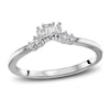Thumbnail Image 1 of Diamond Anniversary Ring 1/5 ct tw Marquise/Baguette/Round 14K White Gold