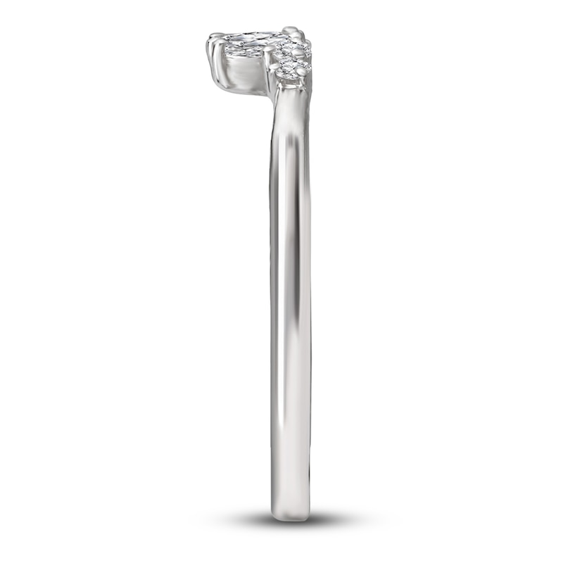 Main Image 2 of Diamond Anniversary Ring 1/5 ct tw Marquise/Baguette/Round 14K White Gold