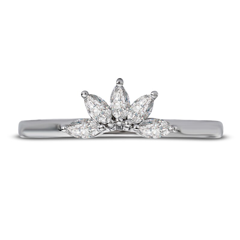 Main Image 3 of Diamond Anniversary Ring 1/4 ct tw Marquise 14K White Gold
