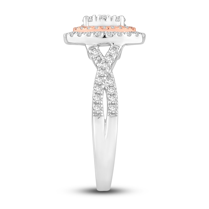 Main Image 2 of Diamond Engagement Ring 3/4 ct tw Round Two-Tone Gold