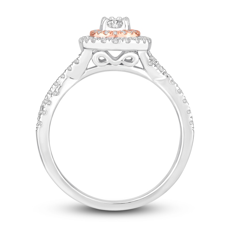 Main Image 3 of Diamond Engagement Ring 3/4 ct tw Round Two-Tone Gold