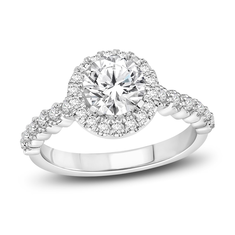 Main Image 1 of Diamond Engagement Ring 1-1/4 ct tw Round 14K White Gold
