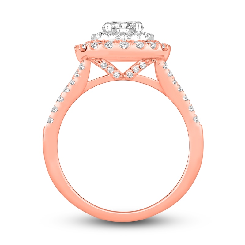 Main Image 3 of Diamond Engagement Ring 1-1/4 ct tw Round 14K Two-Tone Gold