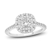 Thumbnail Image 1 of Diamond Engagement Ring 1 ct tw Princess/Round 14K White Gold