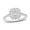 Thumbnail Image 0 of Diamond Engagement Ring 1 ct tw Princess/Round 14K White Gold