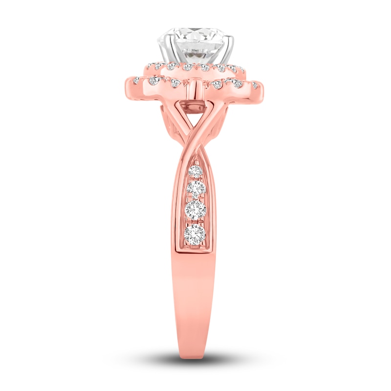 Main Image 2 of Diamond Engagement Ring 1-3/8 ct tw Round 14K Rose Gold
