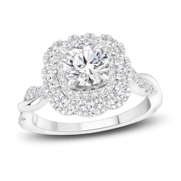 Diamond Engagement Ring 1-5/8 ct tw Round 14K White Gold