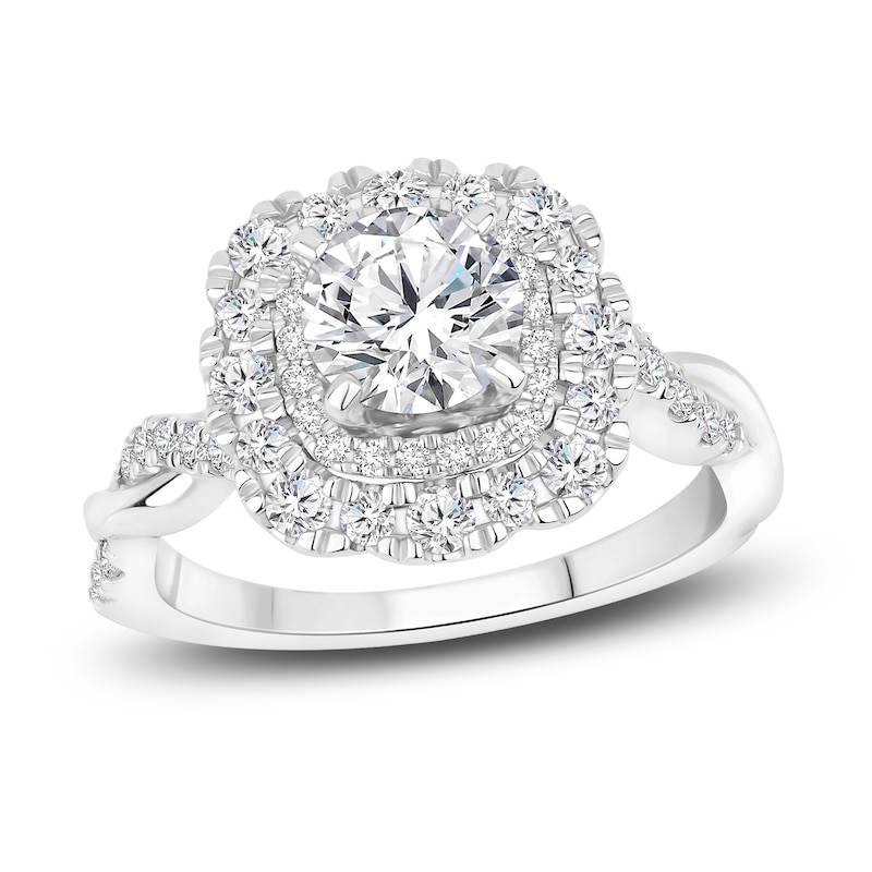 Main Image 1 of Diamond Engagement Ring 1-5/8 ct tw Round 14K White Gold
