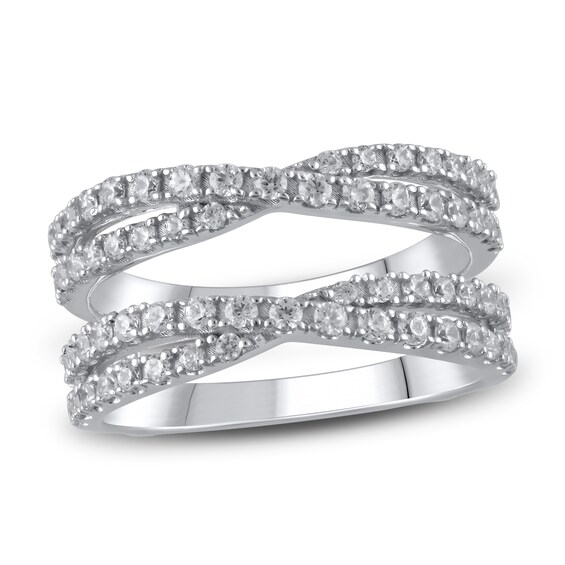 Diamond Enhancer Ring 34 ct tw Round 14K White Gold