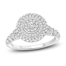 Diamond Engagement Ring 3/4 ct tw Round 14K White Gold