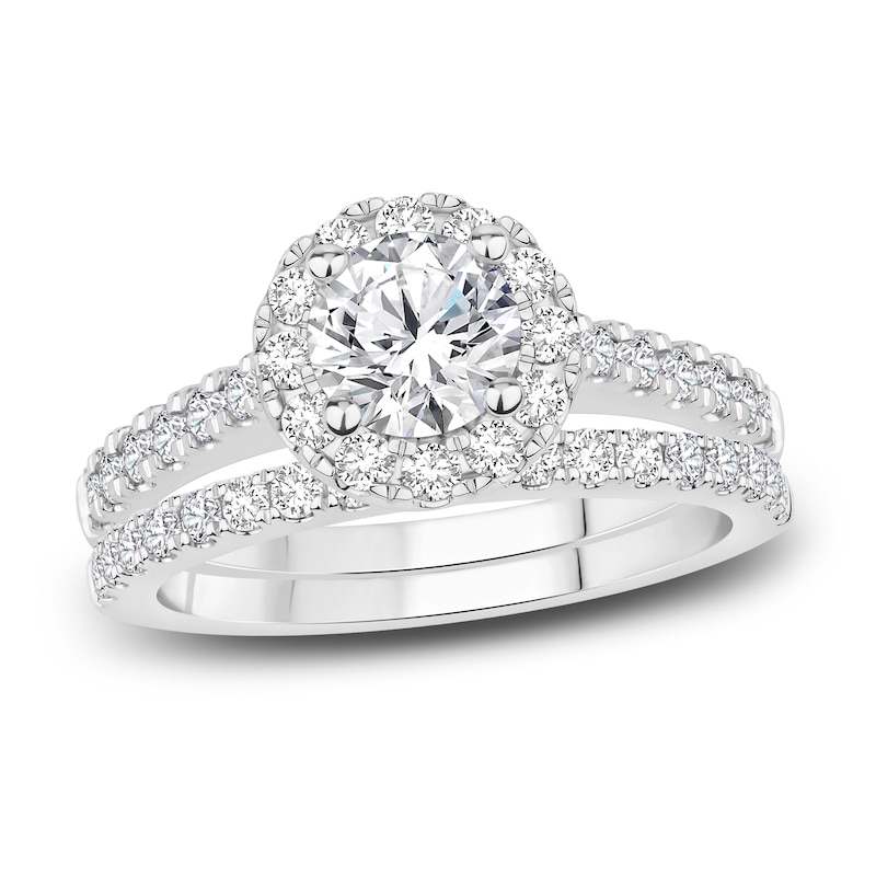 Main Image 1 of Diamond Bridal Set 1-7/8 ct tw Round 14K White Gold