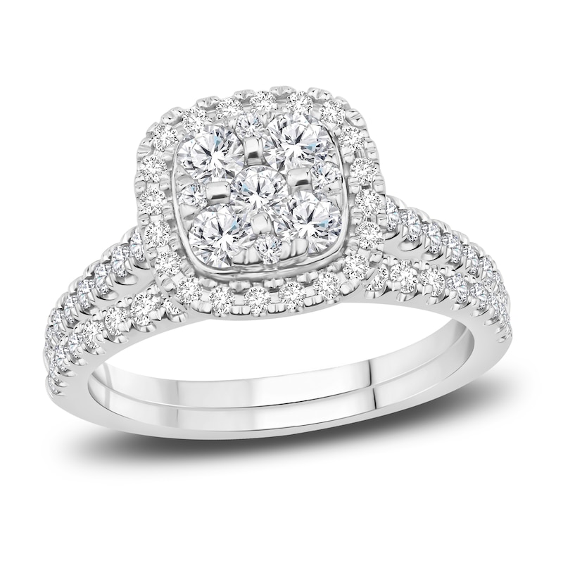 Diamond Bridal Set 1-1/5 ct tw Round 14K White Gold | Jared