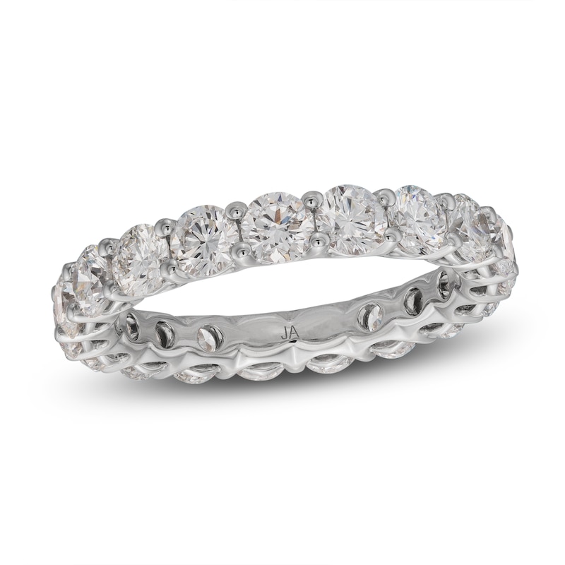Lab-Created Diamond Eternity Band 3 ct tw Round 14K White Gold with 360