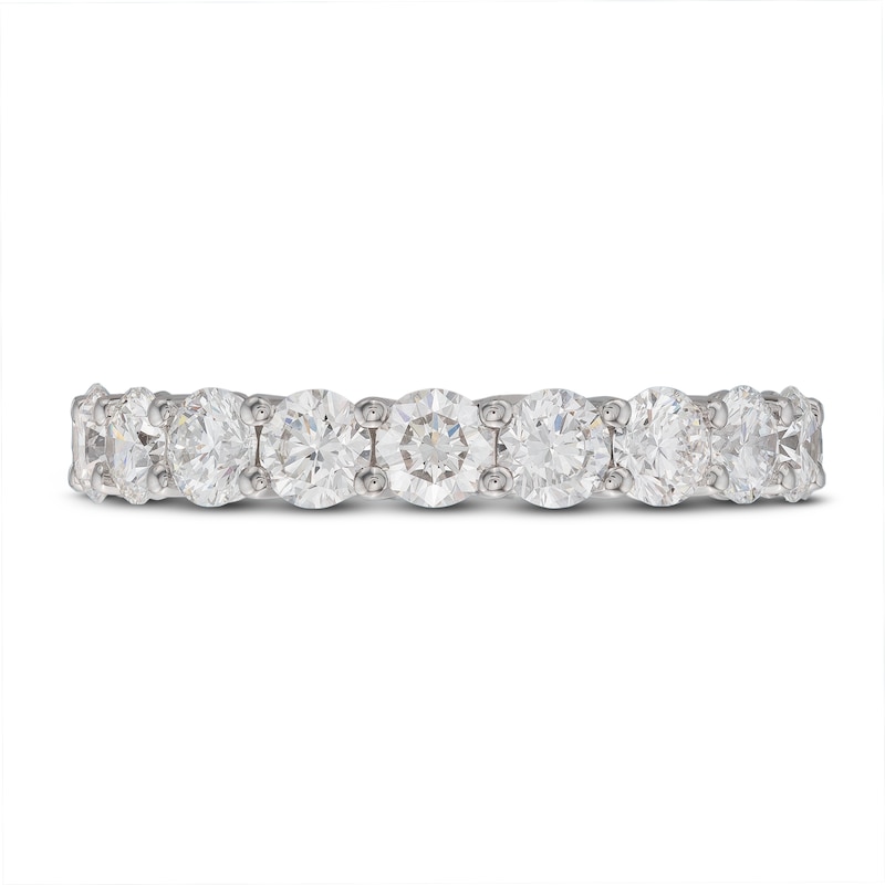 Main Image 3 of Lab-Grown Diamond Eternity Band 3 ct tw Round 14K White Gold