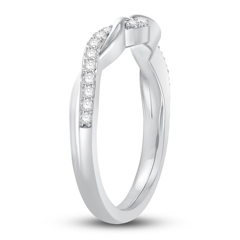 Main Image 2 of Diamond Anniversary Ring 1/5 ct tw Round 14K White Gold